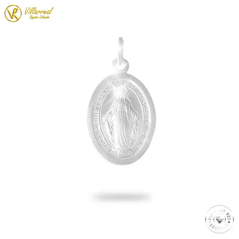 Dije Medalla Virgen Milagrosa En Plata 925 Legítima 30mm