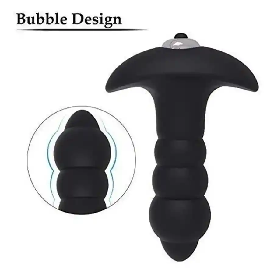 Plug Anal Vibrador Bubble Shande