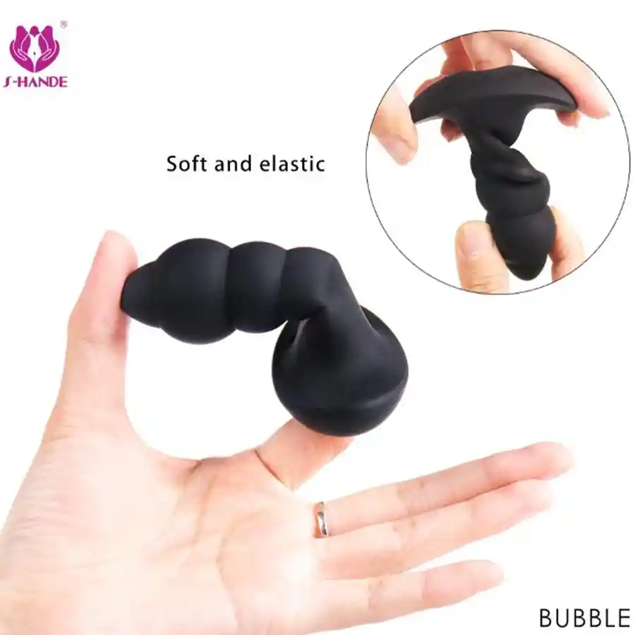 Plug Anal Vibrador Bubble Shande