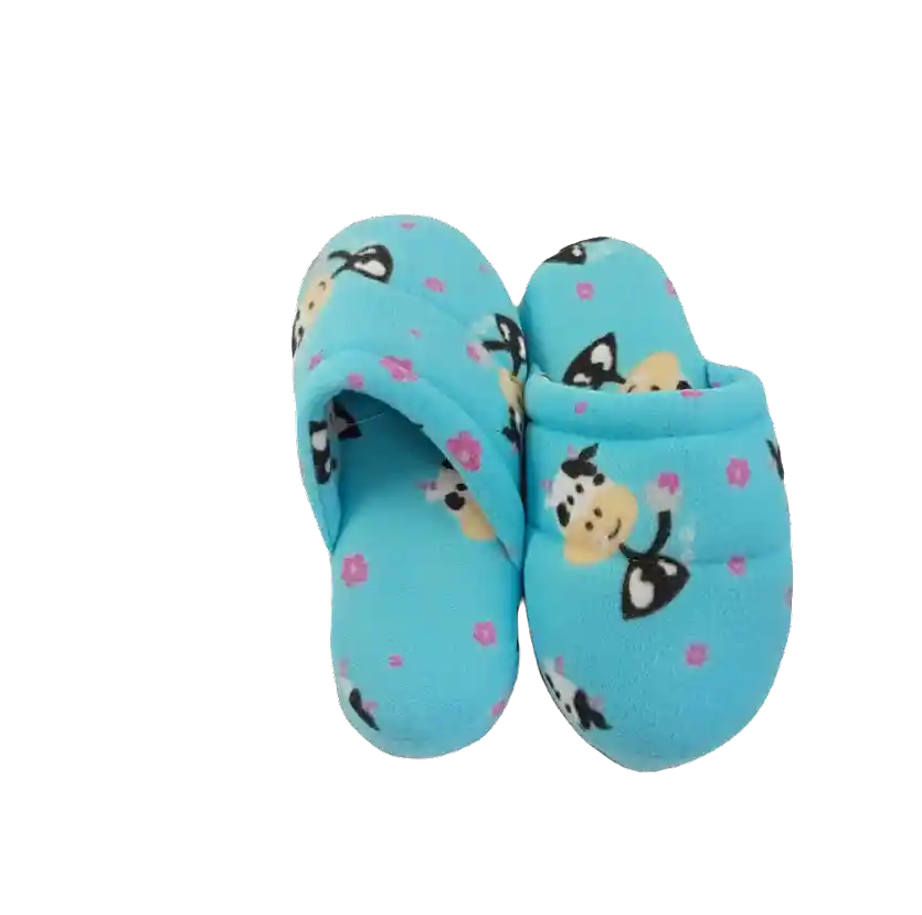 Pantuflas Dama Azul cielo vaquitas-Talla 38