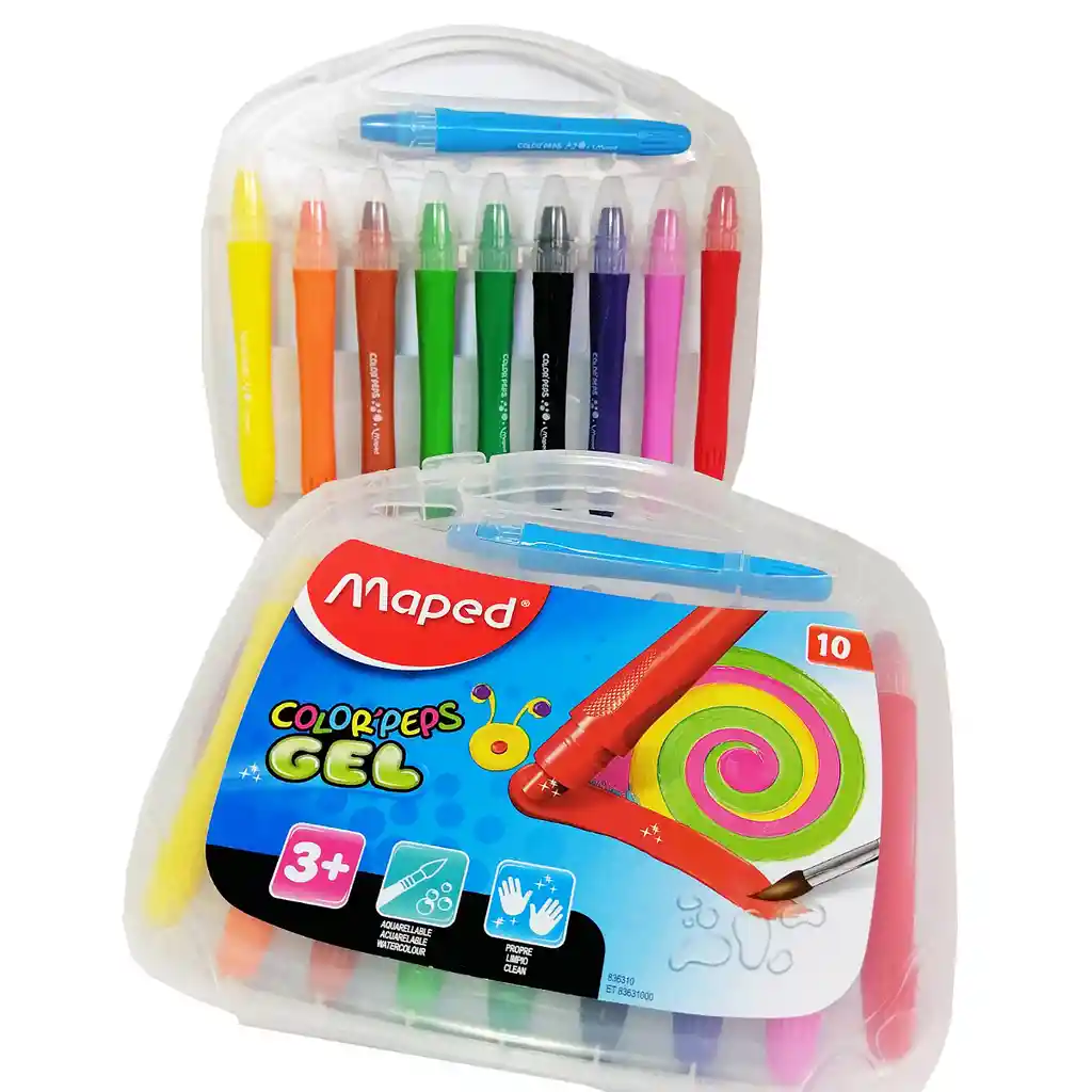 Maped Crayones En Gel Acuarelables X 10 Unds Colorpeps