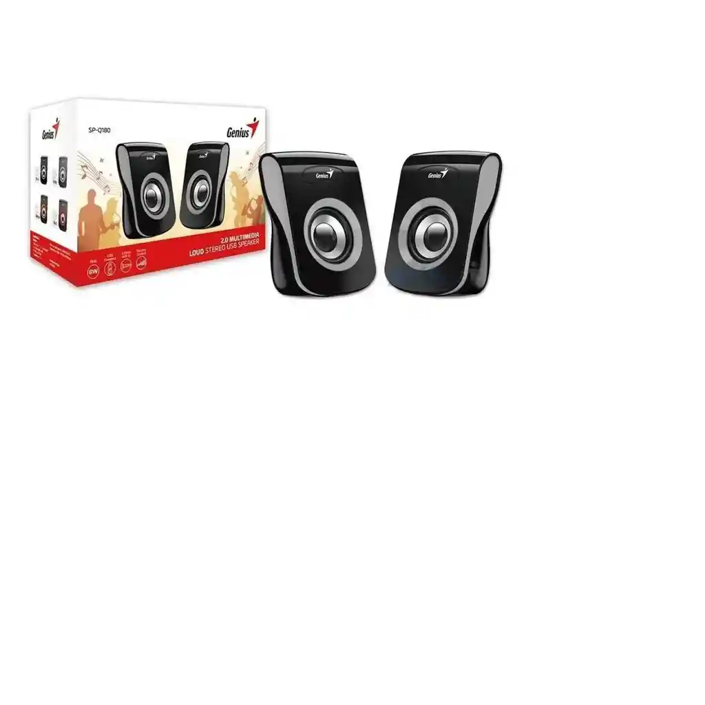 Genius Parlantes Speaker Sp-Q180 Usb 6 W (Iron Grey)