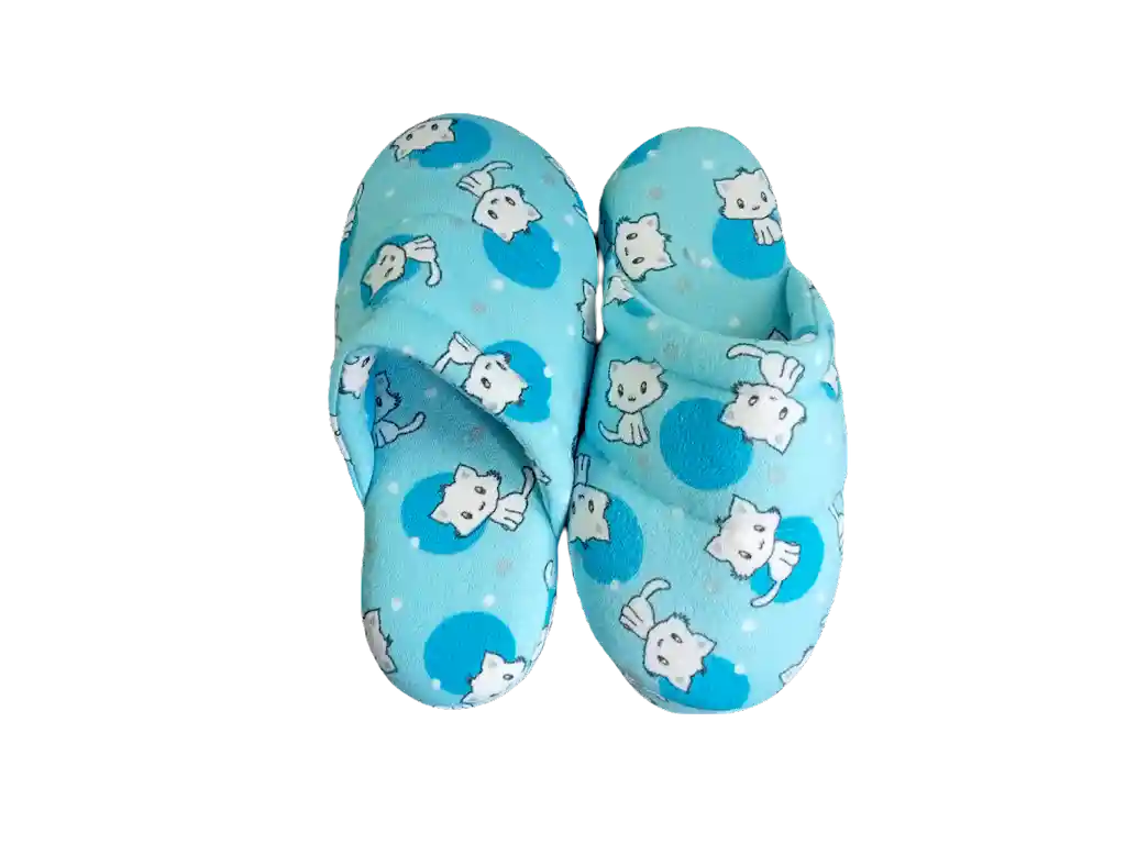 Pantuflas Dama Azul gatos-Talla 37