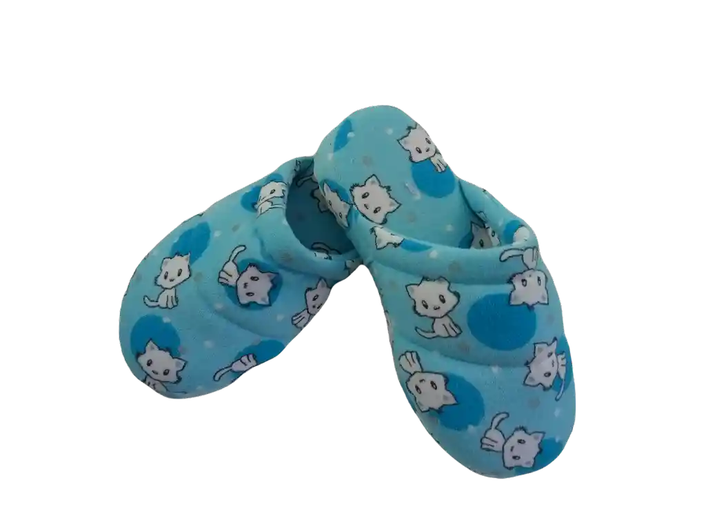 Pantuflas Dama Azul gatos-Talla 37