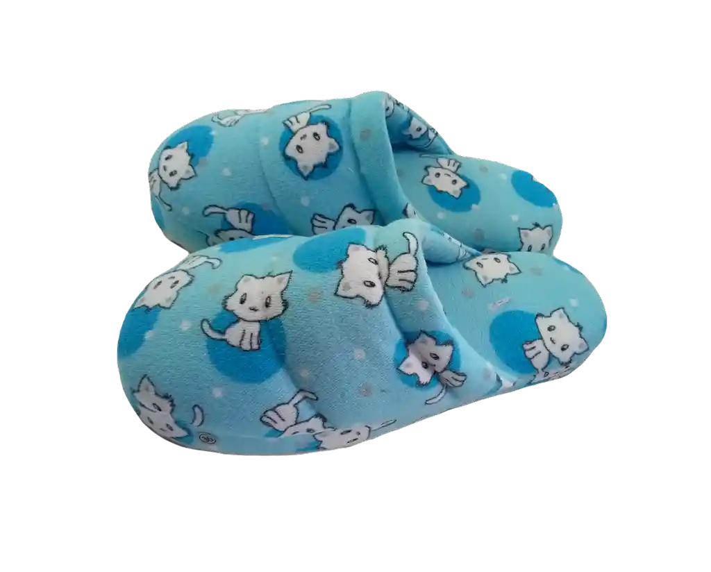 Pantuflas Dama Azul gatos-Talla 37