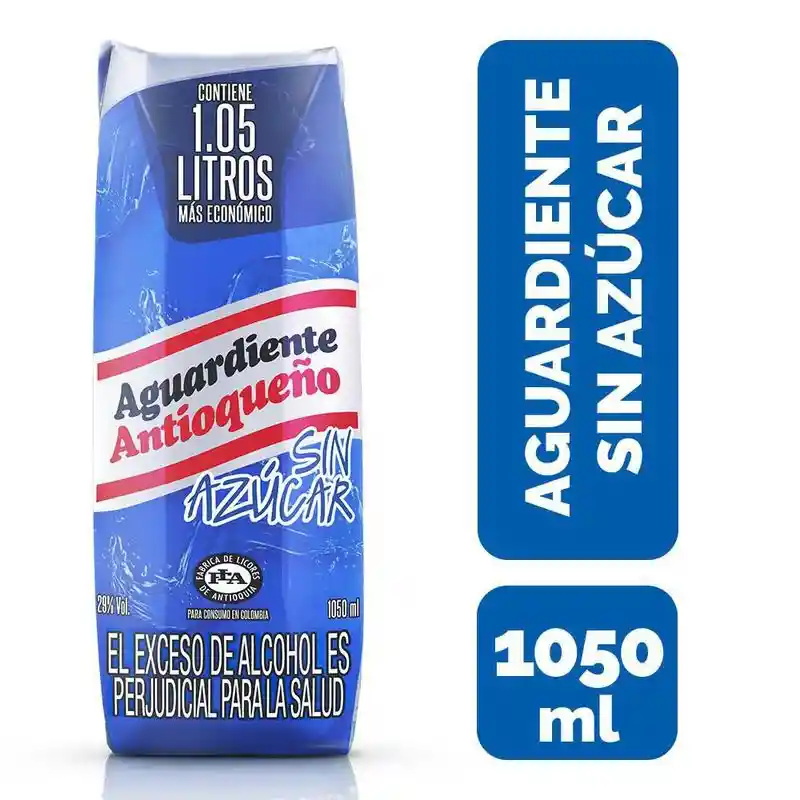 Antioqueño Aguardiente S/Azucar 1050 Ml