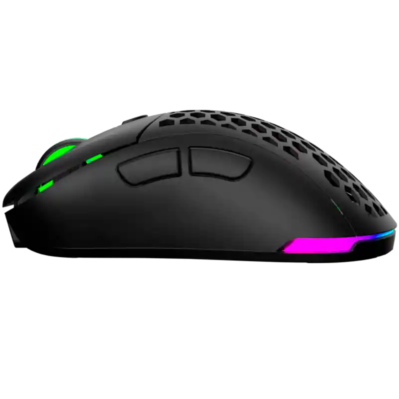 Rgb Mouse Gamer Inalámbrico Vsg Aquila Fly Negro Mate