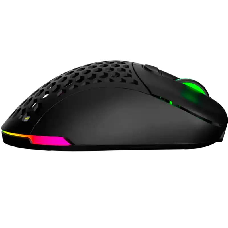 Rgb Mouse Gamer Inalámbrico Vsg Aquila Fly Negro Mate