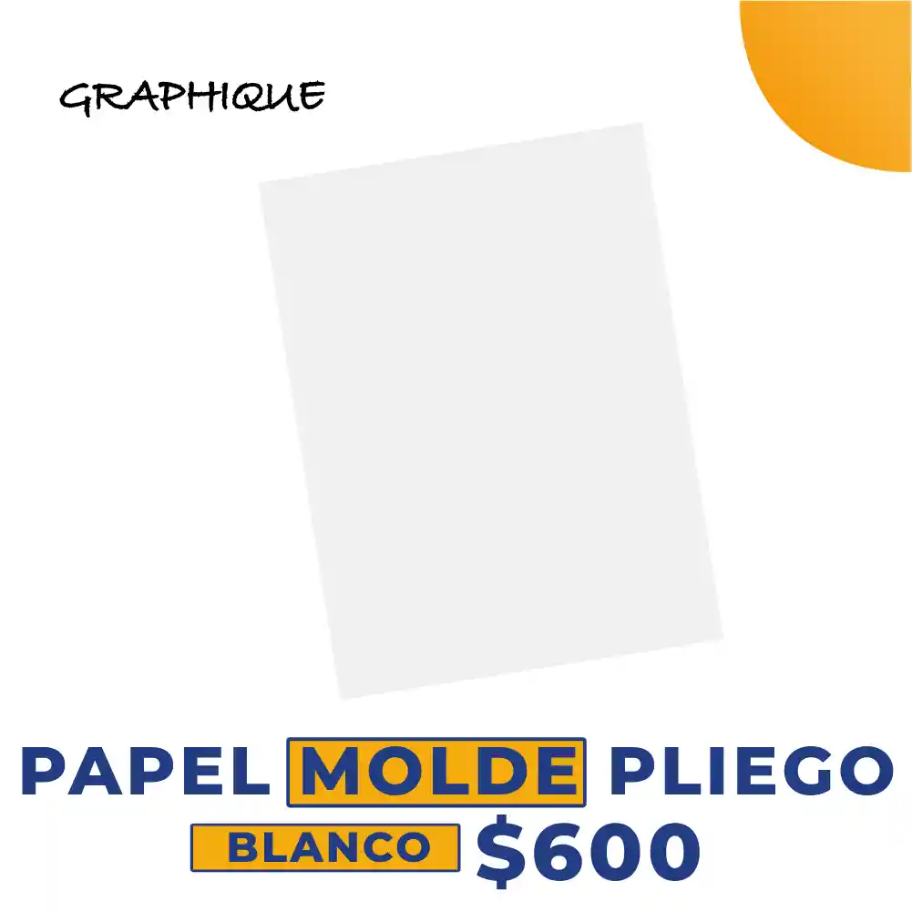 Papel Molde en Pliego Blanco