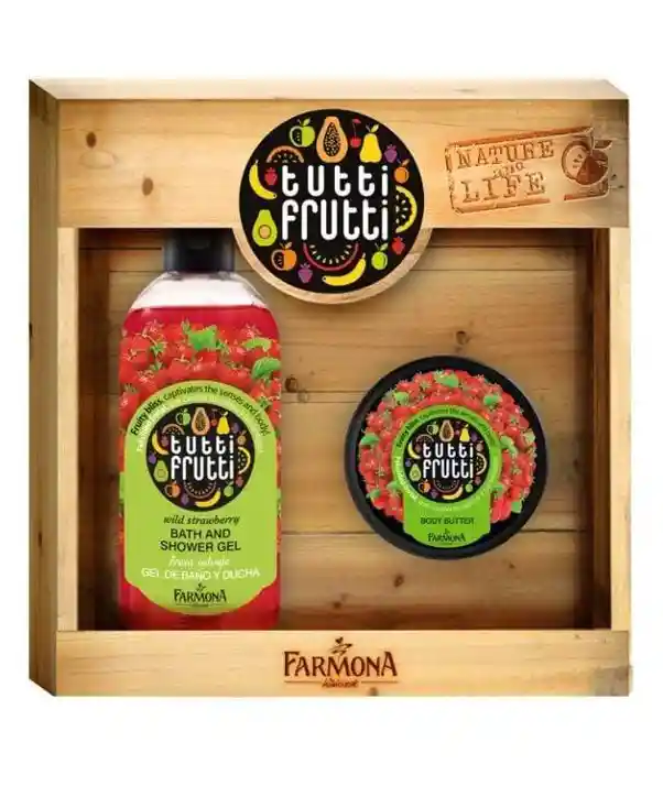 Shower Tutti Frutti 2 Piece Wild Strawberry Set (Bath Andgel 300Ml + Body Butter 150Ml)