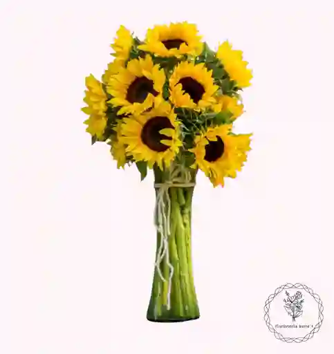 arreglo floral de girasoles 