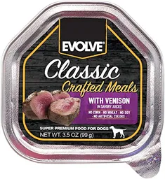Evolve Classic Crafted Meals Para Perro- Venado 3.5oz (99gr)