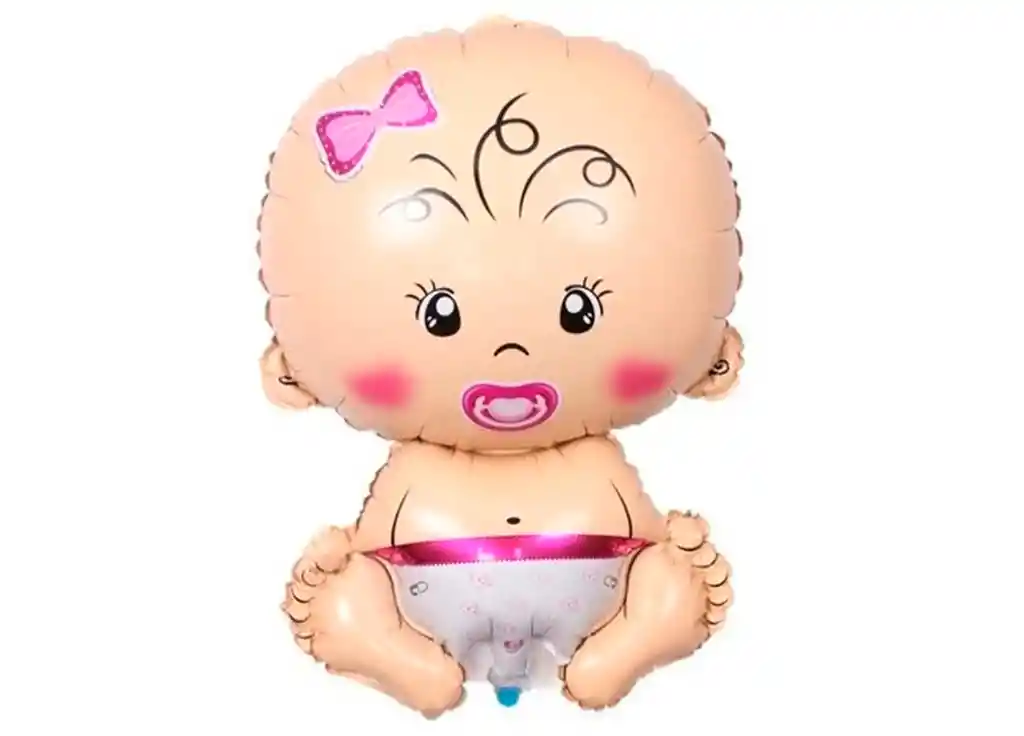 Globo Metalizado de Bebe Rosado