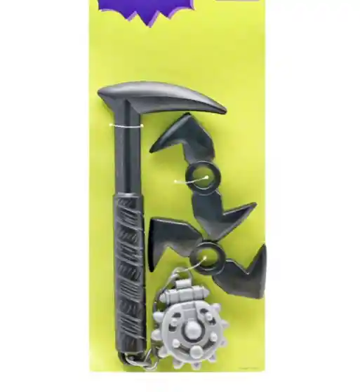 ARMA NINJA 4 PIEZAS AZA , BOOMERANGS Y COMPAS