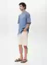 Camiseta Greek Azul Talla M Hombre Mango