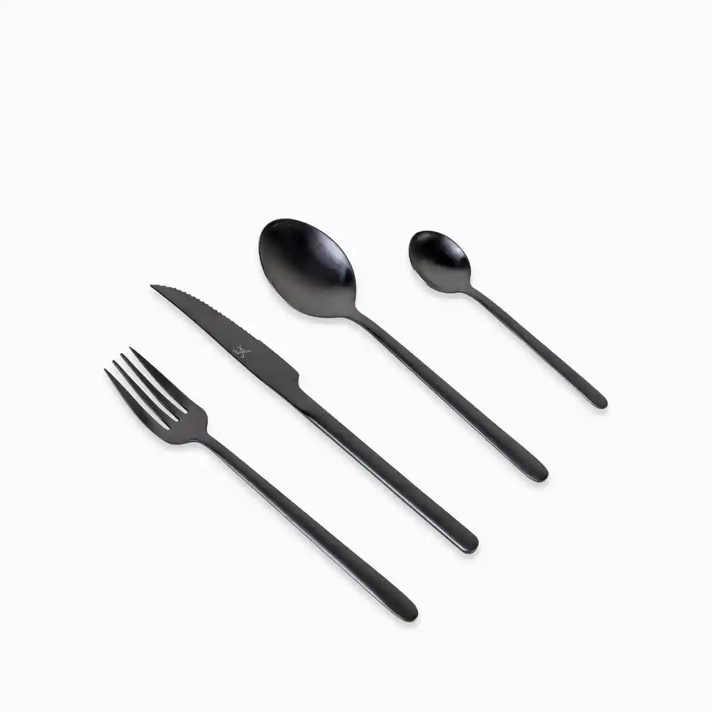 Set de Cubierto Alton Negro Mate Ambiente Gourmet