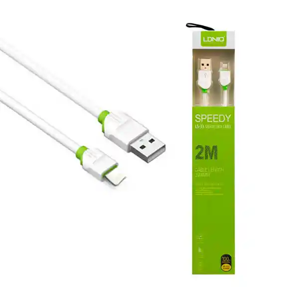 Ldnio Cable De Datos Y Carga Ls-33 Para Iphone C 2Mts