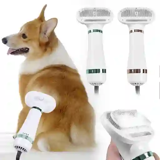 Cepillo Secador Para Mascotas 2 En 1 Potente Cable Giratorio