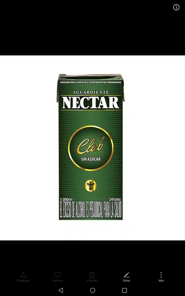 Nectar Aguardiente Litro