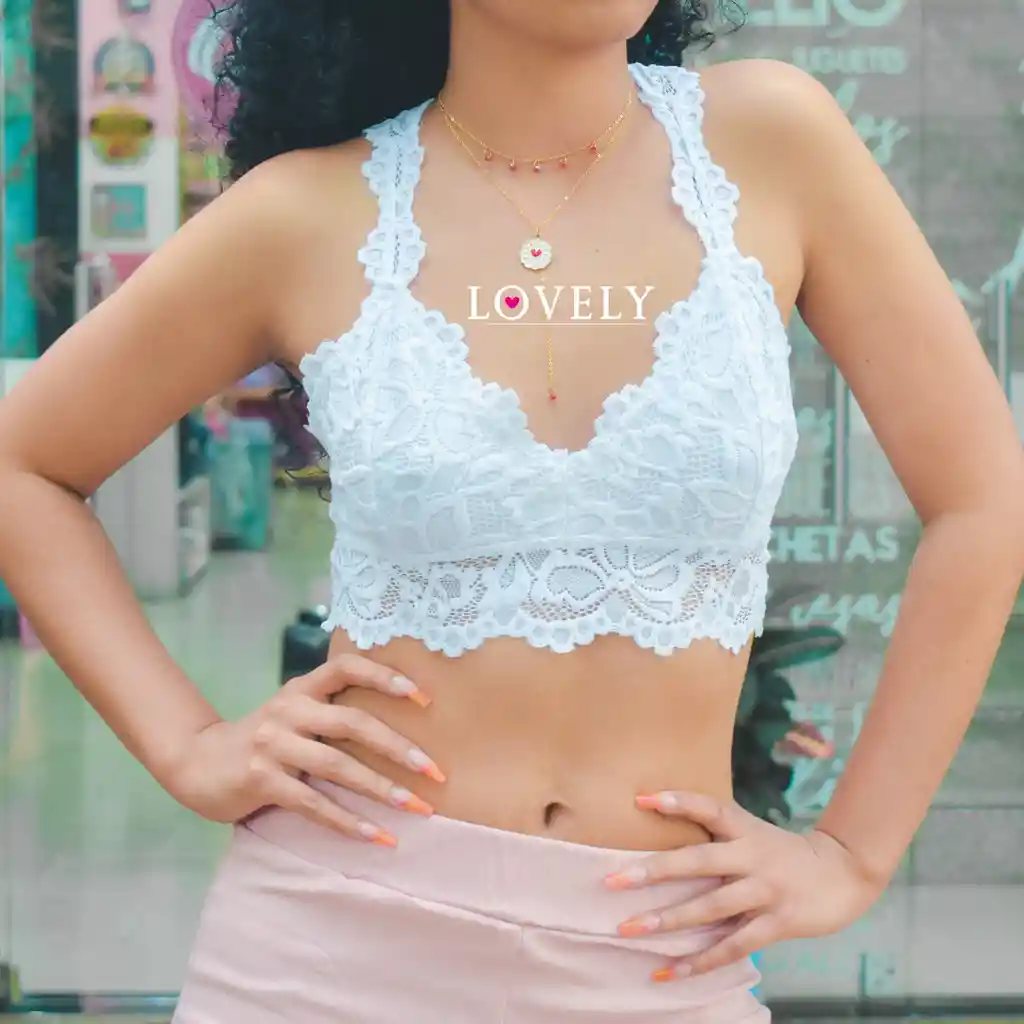 CROPTOP VIVIANA- COLOR  BLANCO TALLA  S 