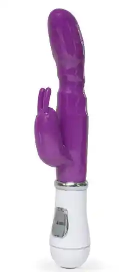 VIBRADOR CON ESTIMULADOR DE CONEJO ECONÓMICO MORADO