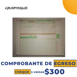 Comprobante de Egreso Cheque X unidad