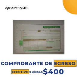 Comprobante de Egreso Efectivo X unidad