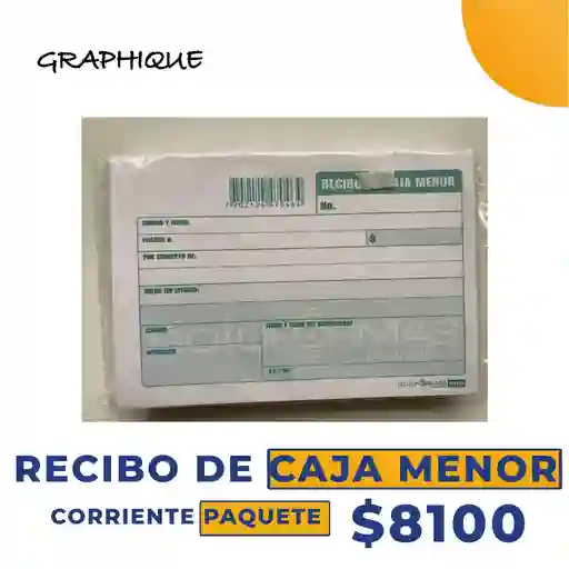 Recibo de Caja Menor Corriente Paquete