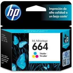 Cartucho De Tinta Hp 664 Tricolor Original F6v28al