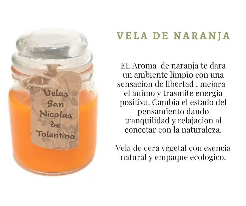 Vela de Naranja en cera Vegetal