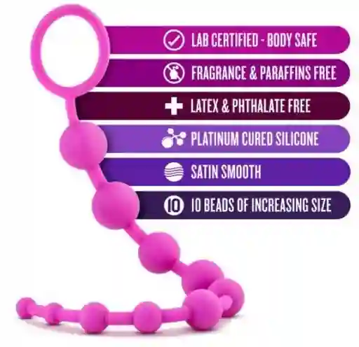 Bolas anales Silicone 10 Beads  Luxe 