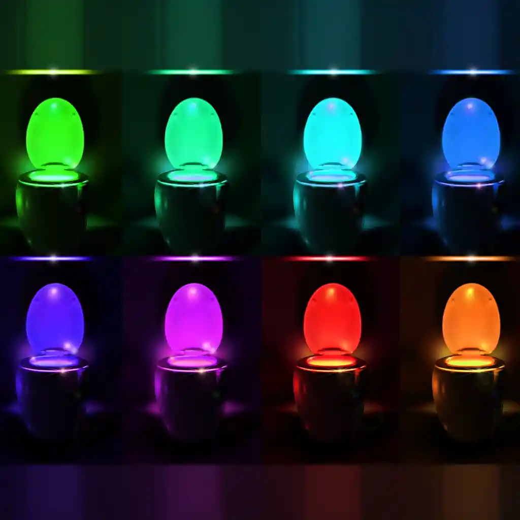 Luz Led Para Inodoro Con Sensor De Movimiento 8 Colores Baño