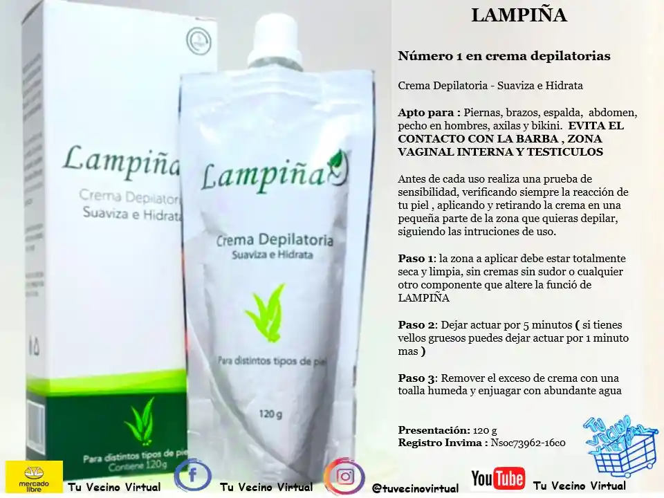 Lampiña depilacion instantanea x2