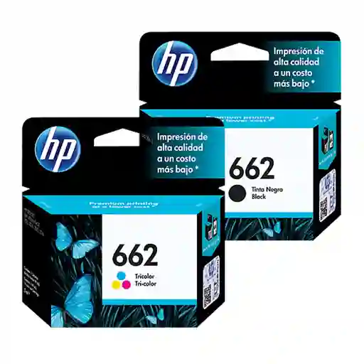 Hp Kit De Cartuchos De Tinta 662 Negro Y Tricolor Original