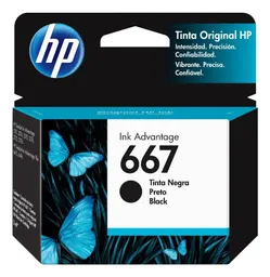 Cartucho De Tinta Hp 667 Negro Original 3ym79al