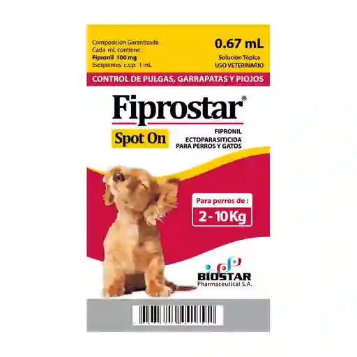 Fiprostar Antipulgas Tópico Para Cachorros Económico