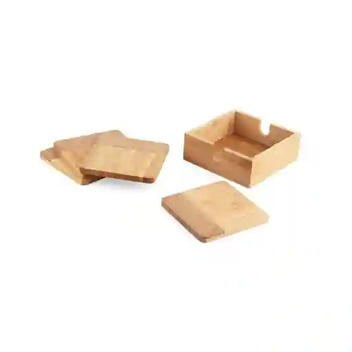Bambu Juego De Portavasos En Y Corcho - Landik