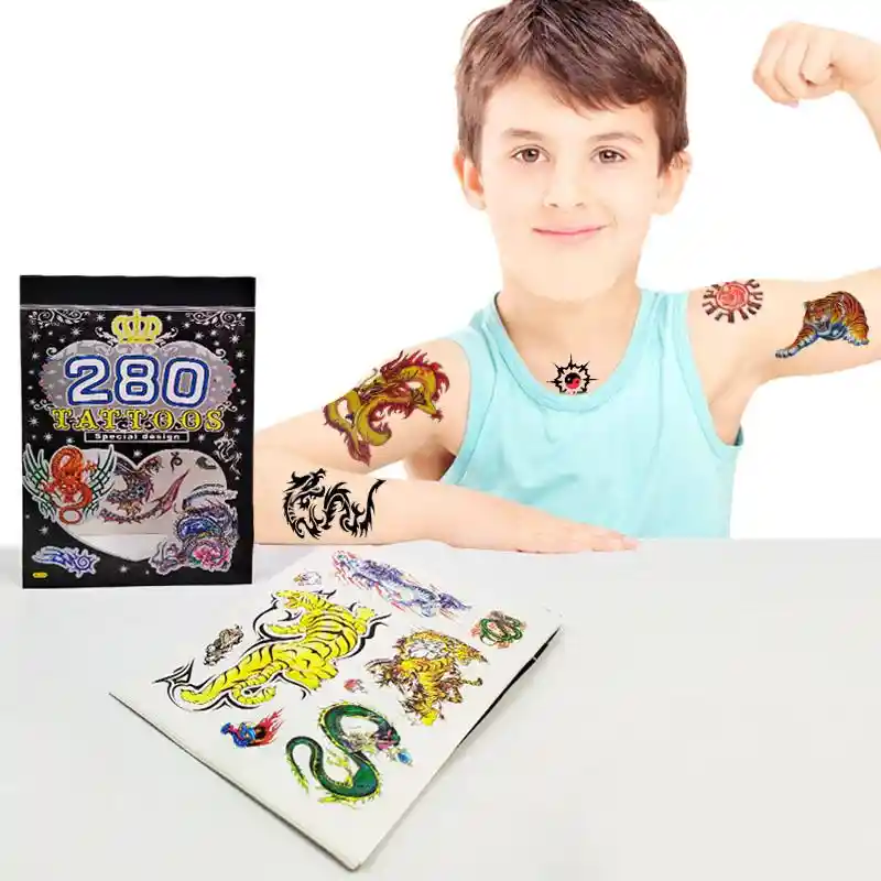 Juguetes Tatuajes Temporales Niños Tattos Disfraz 12 Hojas Infantil