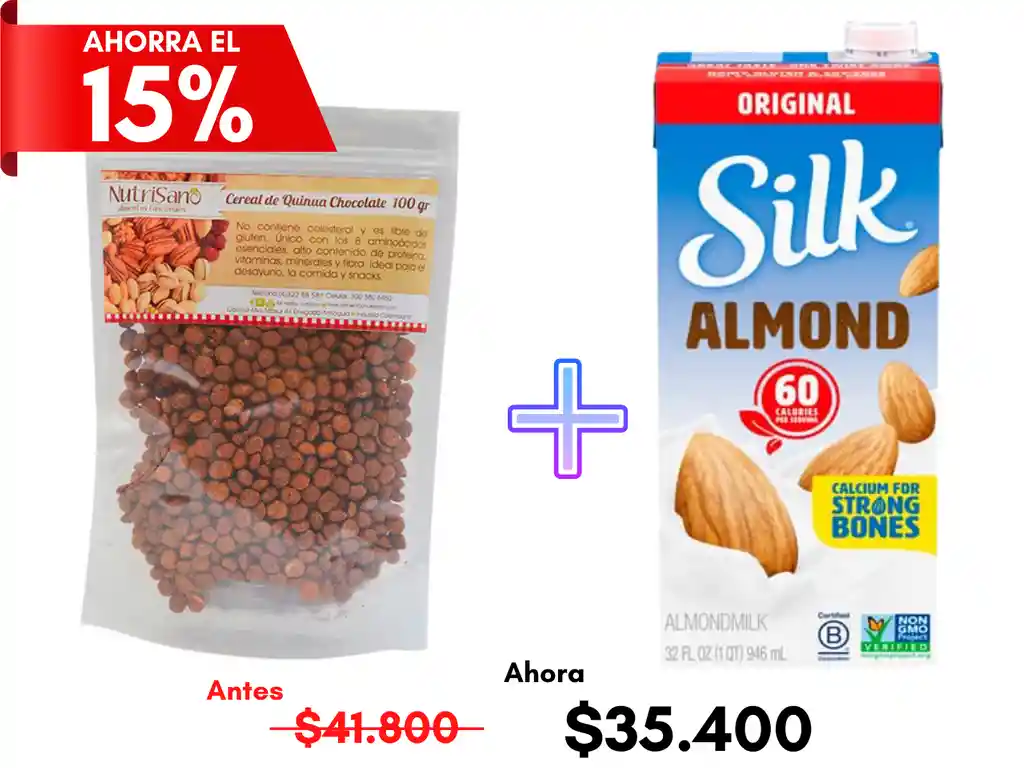 Combo Cereal con leche silk