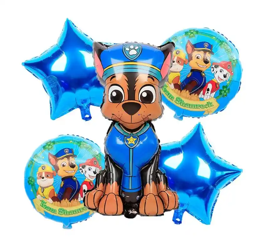 Globos Bouquet de bombas metalizados Paw Patrol Patrulla Canina Chase