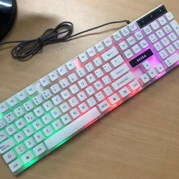 Teclado Gamer Blanco SEISA  Retroiluminado LED