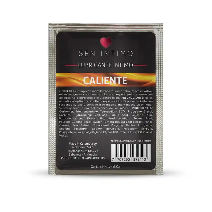 LUB INTIMO CALIENTE X 7 ML SACHET CARAME