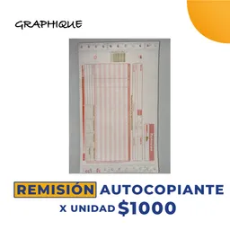 Remisión Autocopiante X unidad	