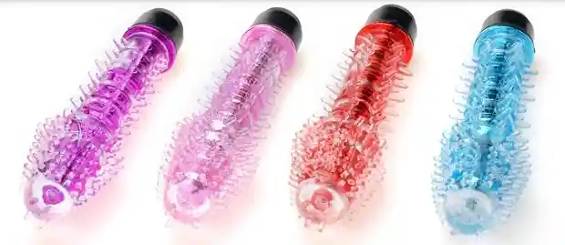 Gel Dildo Vibrador Con Pelitos