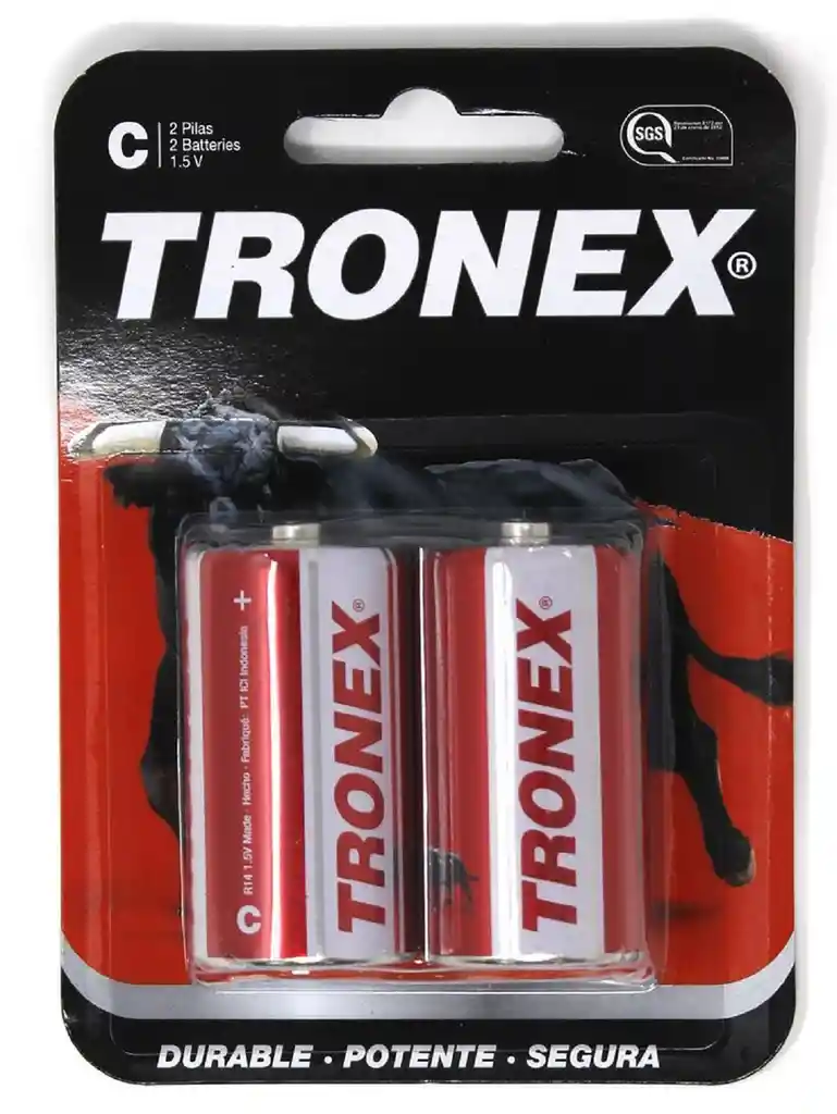 Pila Batería Tipo C R14 14a Tronex 2 Pilas Tipo C 1.5v