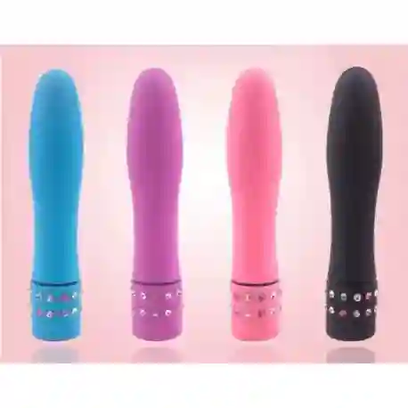 Vibrador cuatro pulgadas con hermosas chispitas de diamante