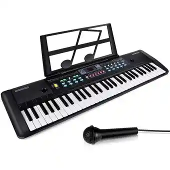 Piano Organeta Grande De 61 Teclas Con Micrófono Y Bluetooth