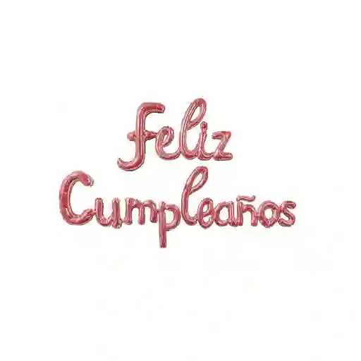 Rose Gold FELIZ CUMPLEAÑOS cursive letters balloons