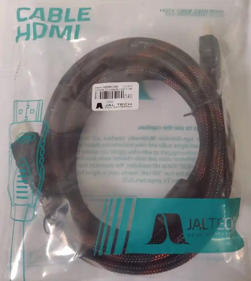 Jaltech Cable Hdmi Mallado Doble Filtro De 3 Metros