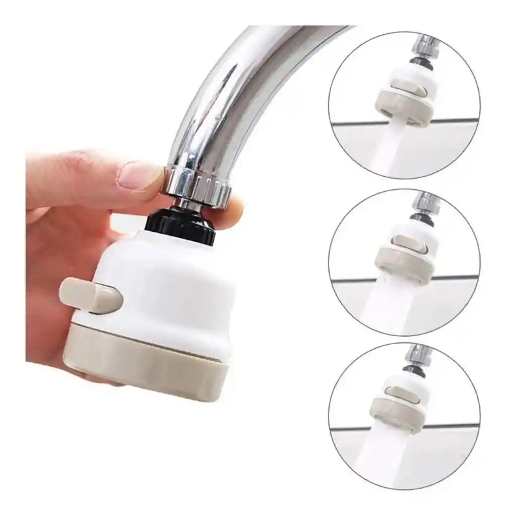 Adaptador Dispensador Grifo Cocina Ahorrador Giratorio 360°